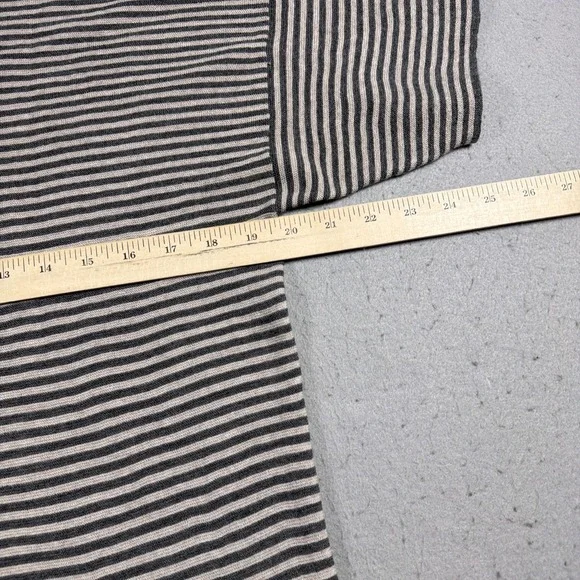 Eileen Fisher Sweater Dress Womens Medium Gray Striped Merino Wool Turtleneck - Picture 4 of 9
